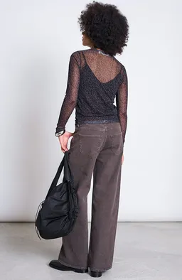 JAN N JUNE JAN 'N JUNE Damen vegan Top Dora Mesh Dark Leopard – Produktbild 1 von 1