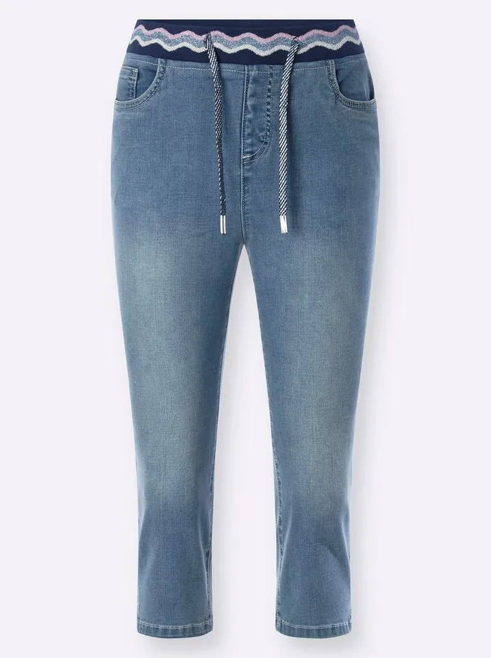 heine heine Jeansshorts Capri-Jeans normal, Blau, – Produktbild 4 von 4