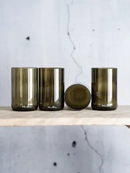 MaBe MaBe Trinkglas sustainable - 350ml - Upcycling aus der Weinflasche 4er Set – Produktbild 1 von 1
