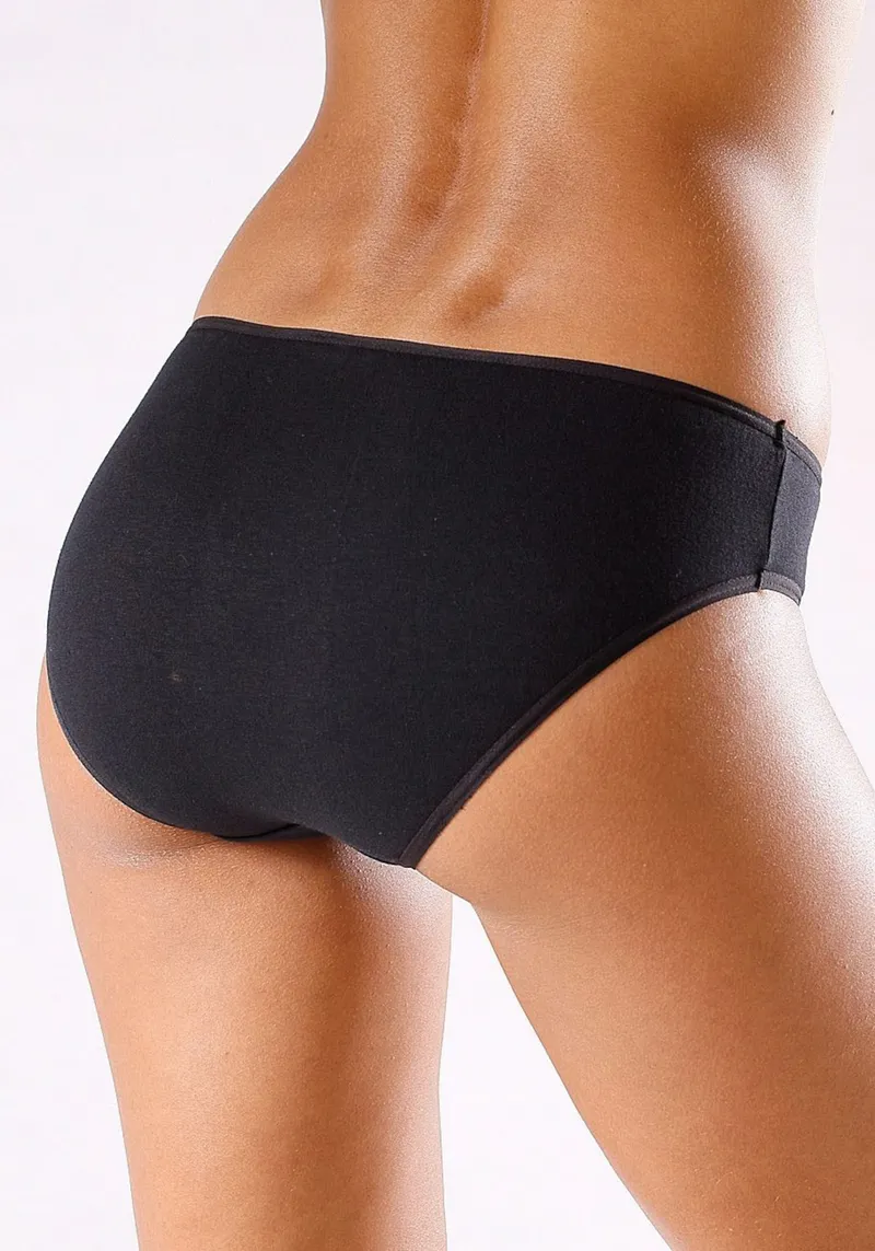 petite fleur by Lascana Bikinislip weiß, schwarz, Weiß, schwarz, – Produktbild 3 von 3