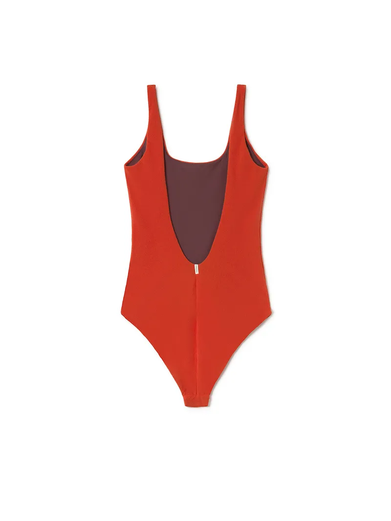 TWOTHIRDS TWOTHIRDS Damen vegan Badeanzug Brava Lava Rot, Rot, – Produktbild 2 von 2