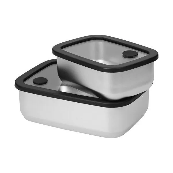 elasto elasto Edelstahl Lunchbox mit Glasdeckel - auslaufsichere Brotdose – Produktbild 3 von 4