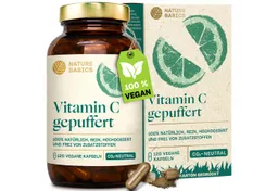 Nature Basics Hochwertiges Vitamin C gepuffert 1000mg Vegan & Nachhaltig Kapseln, 130 g – Produktbild 1 von 1