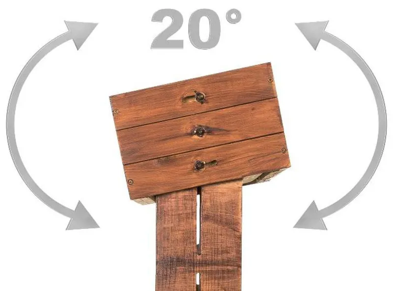 matrasa Hochbeet CUBE 4 - Vertikales Beet für Terrasse Balkon & Garten Braun, mit 4 Etagen und beweglichen Kästen, Braun, – Produktbild 4 von 5