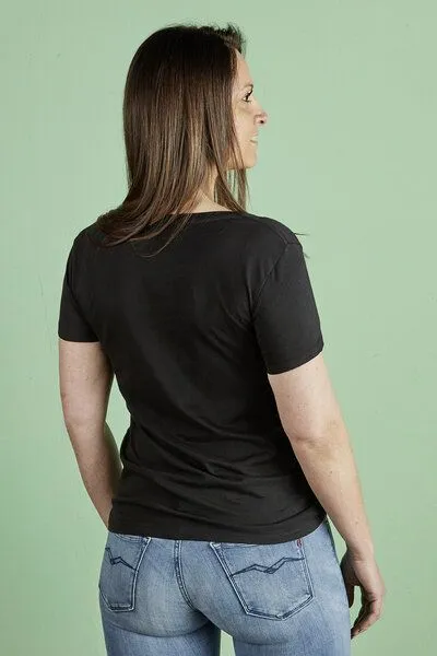La Gitana La Gitana Shirt Eco Woman NIN schwarz mit Statement, Schwarz print "greenheart", – Produktbild 4 von 4