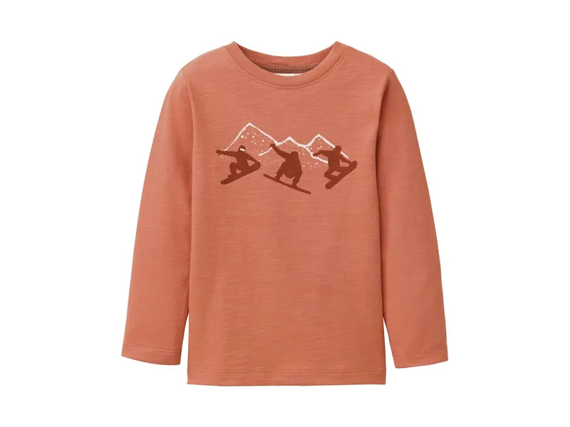 People Wear Organic People Wear Organic Langarm-Shirt Bio-Baumwolle (kbA) rost 110/116, Rot, – Produktbild 1 von 1