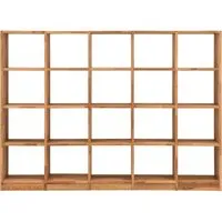Regal "Grid" 5 x 4 Fächer, B 225 x H 164 x T 34 cm, Wildeiche geölt – Produktbild 1 von 1