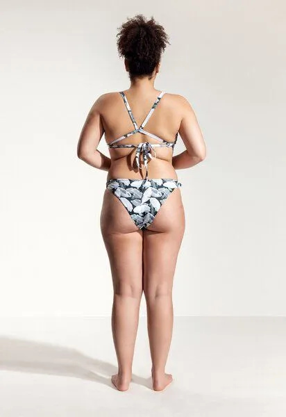 Oy Oy Surf Bikini Oberteil „Coho“, Grünes blattmuster, – Produktbild 3 von 4
