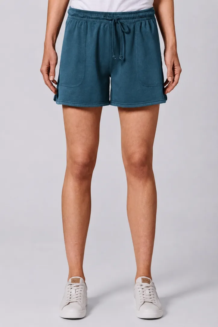 HempAge Hempage Damen vegan Shorts Aus Piqué Jersey Von Reef In Der Farbe Teal, Blau, – Produktbild 2 von 2
