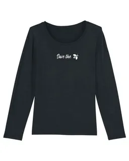 Human Family Human Family Bio Damen Longsleeve Shirt - Joker "Save the Bees"  in 3 Farben – Produktbild 1 von 1