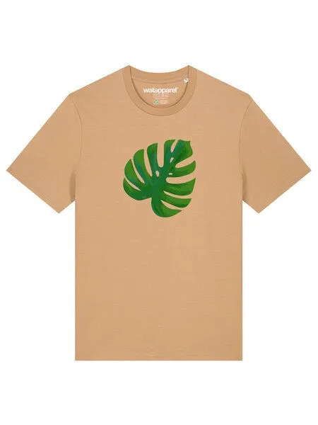 watapparel watapparel T-Shirt Unisex Monstera 2.0, Latte, – Produktbild 2 von 4