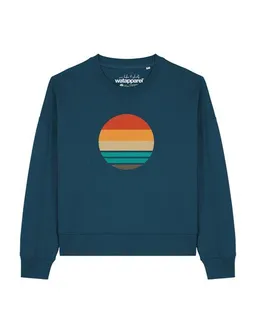 watapparel watapparel Sweatshirt Frauen Retro Sunset Ocean – Produktbild 1 von 1