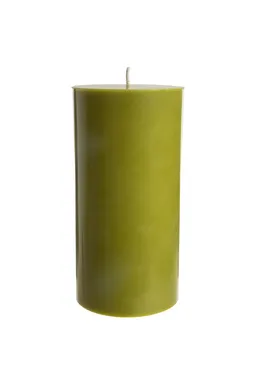 Tranquillo Handgearbeitete Stumpenkerze GLUMI green, Ø 7,5 x 15 cm - grün – Produktbild 1 von 1