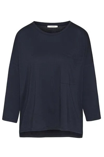 Wunderwerk Wunderwerk Damen Shirt oversize aus Biobaumwolle und Modal "Square Tee", Blau (old navy), – Produktbild 1 von 4