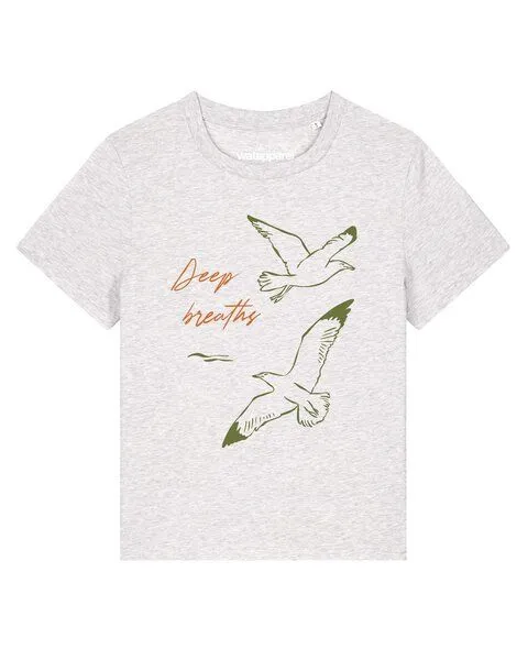 watapparel watapparel T-Shirt Frauen Deep breaths, Cool heather grey, – Produktbild 1 von 2