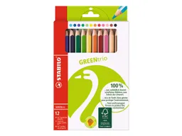 Stabilo STABILO Buntstifte "GREENtrio" dick, farbig sortiert, 12 Stk. – Produktbild 1 von 1