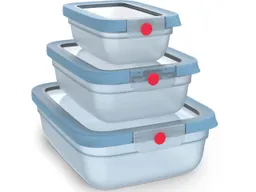 EMSA EMSA 3er-Set Frischhaltedosen "oneClick" 0,5l, 1,2l, 2,3 l,aus Kunststoff, blau – Produktbild 1 von 1