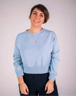 Aatise Aatise Zundry Damen Pullover mit halsnahem Rundkragen 100% Merinowolle muesling free Made in France – Produktbild 1 von 1