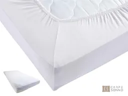 Carpe Sonno Spannbettlaken Jersey 90x200 100x200 120x200 140x200 160x200 180x200 200x200 70x140, Jersey, Gummizug: rundum, (1 Stück), Baumwoll Babybett Spannbettlaken 70x140 Baby Laken Weiß – Produktbild 1 von 1