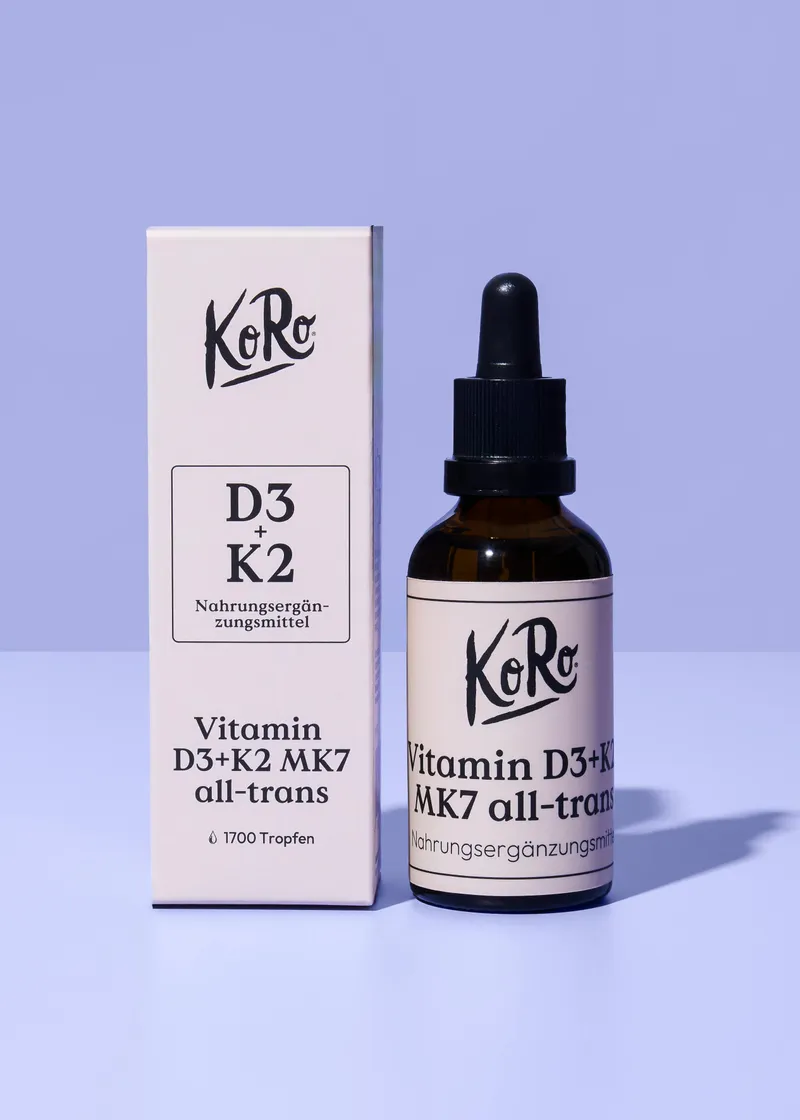 KoRo Vitamin D3+K2 MK7 Tropfen all-trans 50 ml – Produktbild 2 von 5