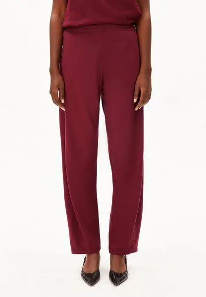 ARMEDANGELS ARMEDANGELS JERSEY BARREL Damen Hose aus LENZING ECOVERO Viskose Mix, Velvet red, – Produktbild 1 von 4