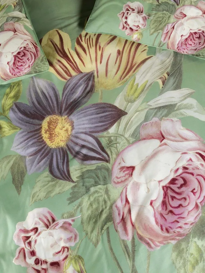 Essenza Bettwäsche Madia, Satin, 2 teilig, mit floralem Muster, Grün, – Produktbild 5 von 5