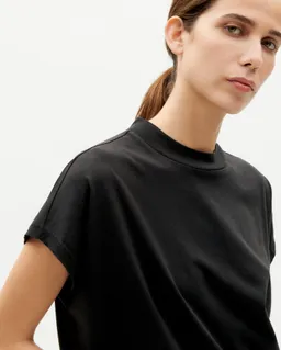 thinking mu Thinking MU Damen vegan Basic T-Shirt Volta Schwarz – Produktbild 1 von 1
