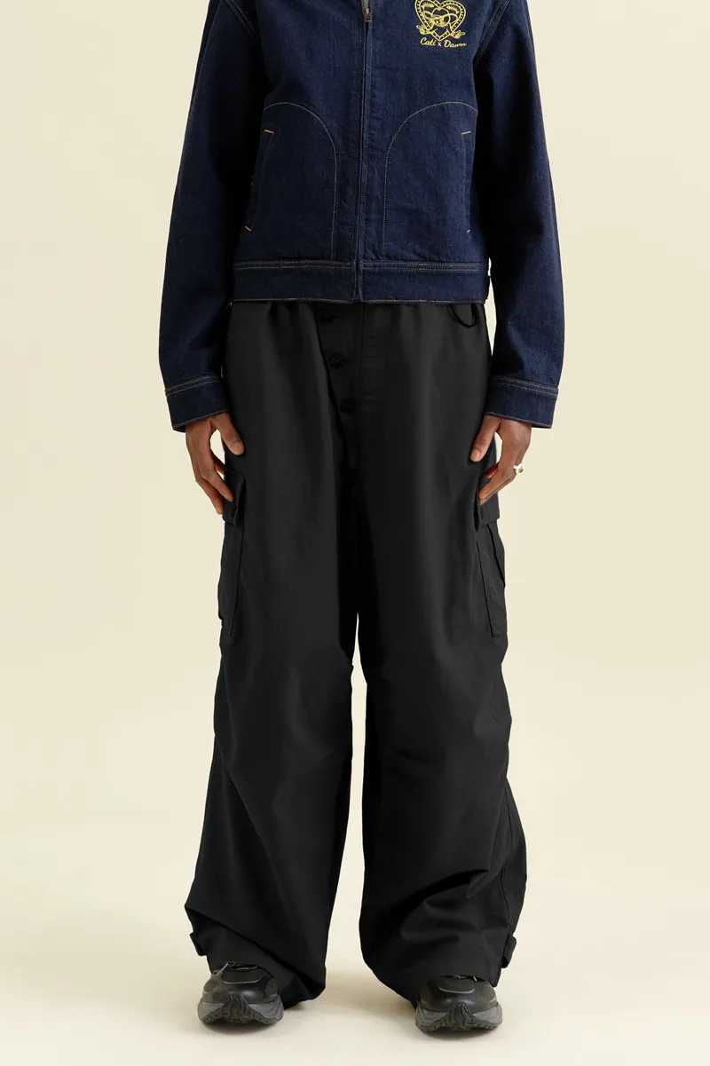 DAWN Dawn Damen vegan Hose May May Baggy Cargo Schwarz, Schwarz, – Produktbild 2 von 2
