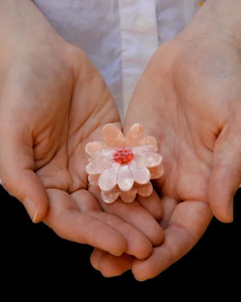 lille mus lille mus Haarklammer 'Blume', Rosa, – Produktbild 2 von 4