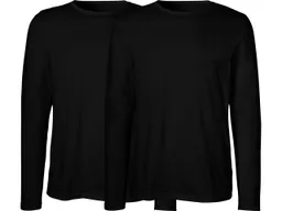 Neutral Neutral 2er-Pack Bio-Herren-Langarmshirt mit Rundhalsausschnitt, black, Gr. M – Produktbild 1 von 1