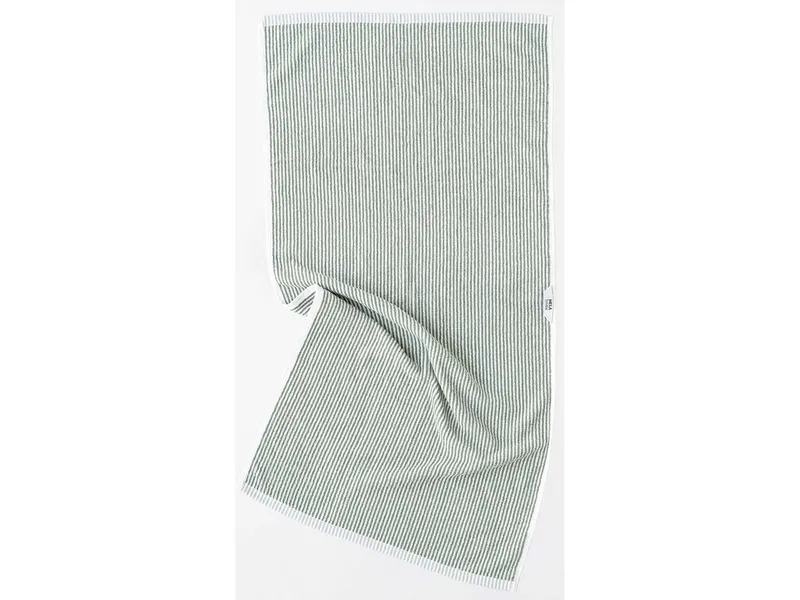 MELA MELA Handtuch Style TANVI Stripes aus 100% Bio-Baumwolle, Herbal green gestreift, – Produktbild 3 von 6