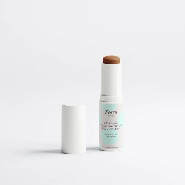 Zero Skin Zero Skin CC Cream Ceramide SPF30 Stick mit Kakaobutter und Jojobaöl, Natural, – Produktbild 1 von 6