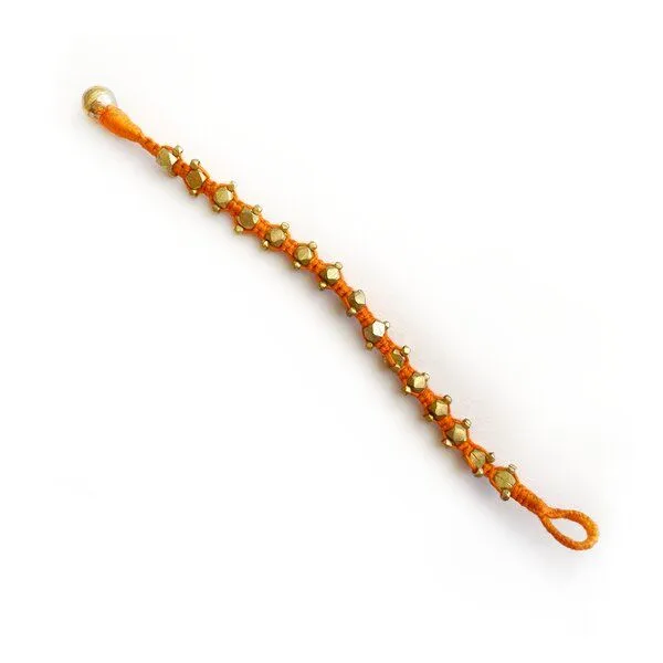 KIKOONI KIKOONI Dokra Armband Orange Shields – Produktbild 2 von 3