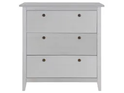 Kommode "Solvita" mit 3 Schubladen, B 91 x T 40 x H 91 cm, Kiefer weiß – Produktbild 1 von 1