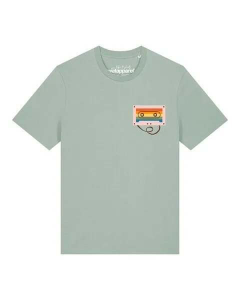 watapparel watapparel T-Shirt Unisex Rainbow Cassette, Aloe, – Produktbild 1 von 2