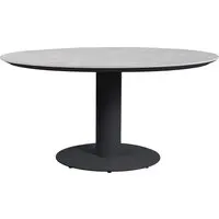 Gartentisch "Porto" rund Ø 150 x H 74 cm, Sinterstein, Stahl, Aluminium, anthrazit – Produktbild 1 von 1