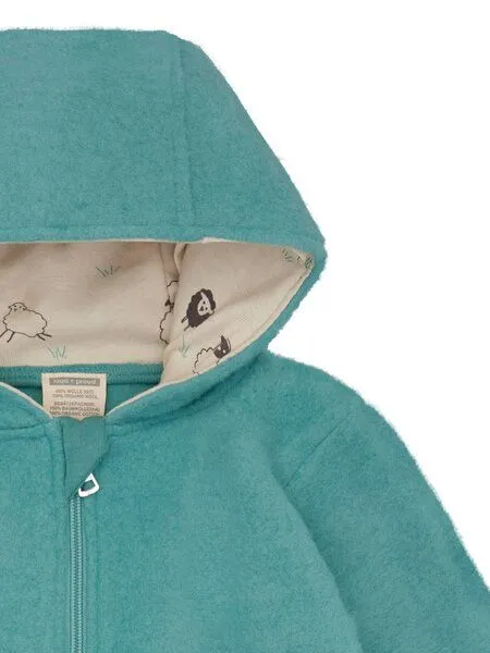 loud + proud loud + proud Babys & Kinder Wollfleece-Overall, GOTS-zertifiziert, Oregano(grün), – Produktbild 1 von 4