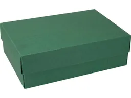 Geschenkbox "L" B 272 x T 176 x H 78 mm, aus Reyclingkarton, grün – Produktbild 1 von 1