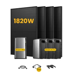 EcoFlow EcoFlow Stream Ultra, All-in-One Speicher für Balkonkraftwerke, mit 4 x 455 Bifaziale Solarmodule, by Powerness - Stream Ultra + 3 x Stream AC Pro | 7680Wh / ohne Zubehör / Standardversand – Produktbild 1 von 1