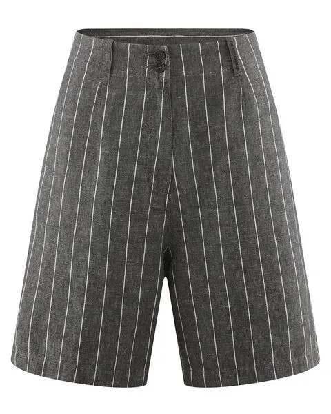 HempAge HempAge Gestreifte Damenhose Hanf/Biobaumwolle, Asphalt(grau), – Produktbild 2 von 4