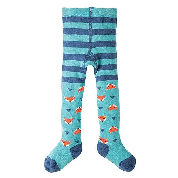 Frugi Frugi Strumpfhose Aqua Foxes – Produktbild 1 von 2