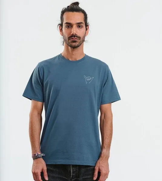 Gary Mash GARY MASH T-Shirt Shaka Spirit aus Biobaumwolle, Petrol, – Produktbild 2 von 4