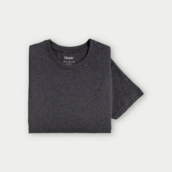 Utopic Utopic Unisex T-Shirt aus recycelter Baumwolle und Polyester Rundhals, Grau (urban), – Produktbild 1 von 3