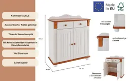 OTTO home Kombikommode Adele, aus massiver Kiefer, 92cm breit – Produktbild 1 von 1