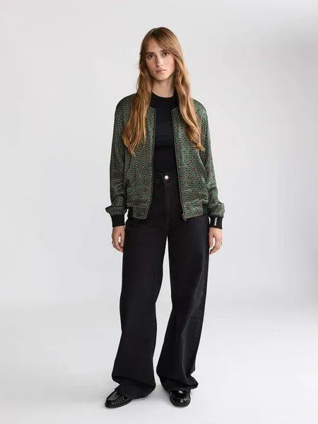 Yahmo Yahmo Cupro/Tencel Ruth Wendejacke, Emerald/black (grün), – Produktbild 2 von 4