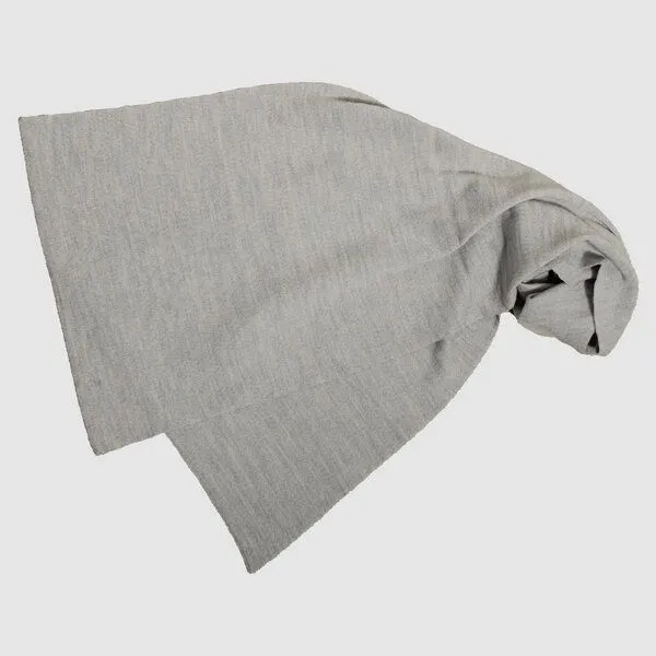 LANARTO slow fashion LANARTO slow fashion Schal Uni einfarbig gestrickt aus mulesingfreier Merinowolle, Hellgrau, – Produktbild 1 von 2