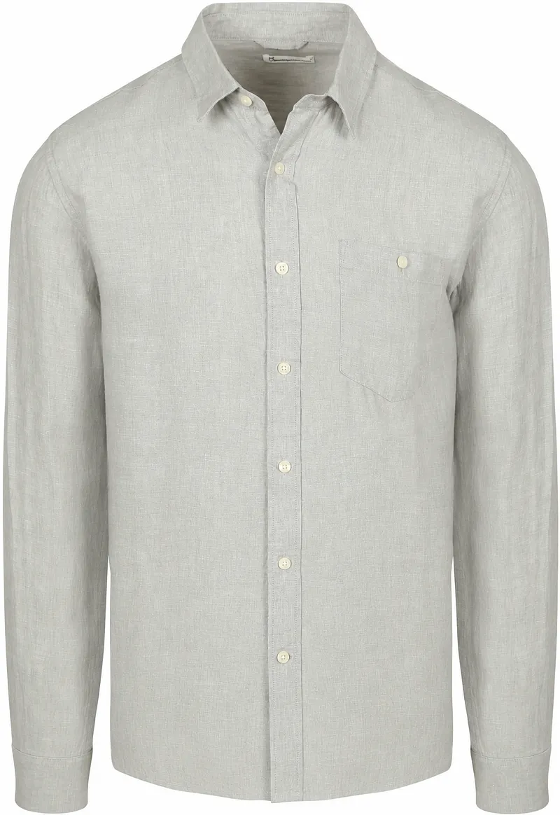 KnowledgeCotton Apparel Knowledge Cotton Apparel Shirt Grau - Größe L, Grau, – Produktbild 2 von 5