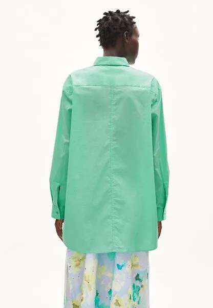 ARMEDANGELS ARMEDANGELS Ealgaa Damen Bluse Loose Fit aus Bio-Baumwolle, Bright lime, – Produktbild 3 von 4