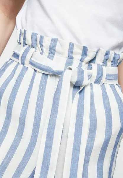 ARMEDANGELS ARMEDANGELS ELIAA BLOCK STRIPE - Damen Shorts aus Bio-Leinen, Breeze blue-off white, – Produktbild 3 von 4