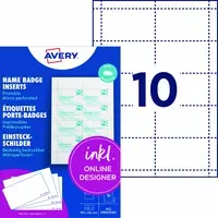 Avery Zweckform Avery Zweckform 200 Einsteckschilder mit Mikroperforation, 90 x 54 mm – Produktbild 3 von 3